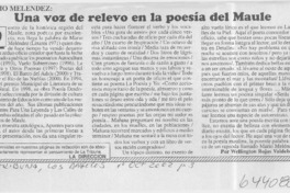 Una voz de relevo en la poesía del Maule  [artículo] Wellington Rojas Valdebenito