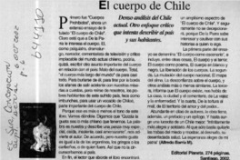 El cuerpo de Chile  [artículo] Alfredo Barría M.