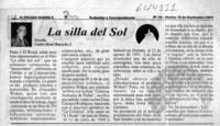 La silla del sol  [artículo] Carlos René Ibacache I.