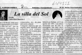 La silla del sol  [artículo] Carlos René Ibacache I.