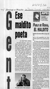 Ese maldito poeta  [artículo] Juan Pablo Jiménez