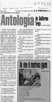 Antología de Guillermo Trejo  [artículo] Juan Pablo Jiménez