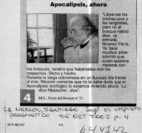 Apocalipsis, ahora  [artículo]