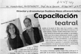 Capacitación teatral  [artículo] Danitza Rojas Senoceaín