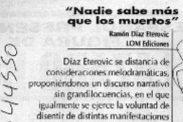 "Nadie sabe más que los muertos"  [artículo]