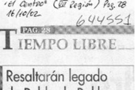 Resaltarán legado de Pablo de Rokha  [artículo]