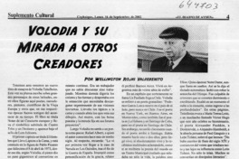 Volodia, y su mirada a otros creadores  [artículo] Wellington Rojas Valdebenito