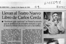 Llevan al teatro nuevo libro de Carlos Cerda  [artículo]