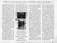 "Diez ejercicios de comprensión poética"  [artículo]