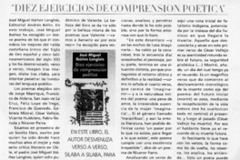 "Diez ejercicios de comprensión poética"  [artículo]