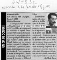 Un día de octubre  [artículo] Paz María Aburto