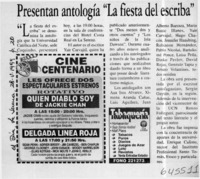 Presentan antología "La fiesta del escriba"