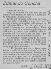 Edmundo Concha  [artículo] A. M. L.