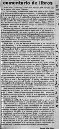 "Barrio bravo"  [artículo] Antonio Rojas Gómez