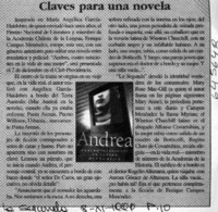 Claves para una novela  [artículo]