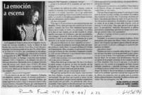 La emoción a escena  [artículo] Elisa Castillo Ávalos <y> Arnaldo Pérez Guerra