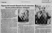 Figuras del mundo literario local comentan faceta poética del juez Aránguiz  [artículo]
