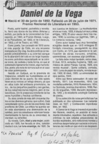Daniel de la Vega  [artículo]