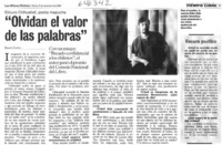 "Olvidan el valor de las palabras"  [artículo] Renato Castelli