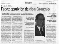 Fugaz aparición de don Gonzalo  [artículo] Antonio Pedrals