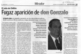 Fugaz aparición de don Gonzalo  [artículo] Antonio Pedrals