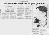 Un verdadero "Hijo Ilustre" para Quintero  [artículo]