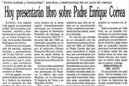 Hoy presentarán libro sobre Padre Enrique Correa  [artículo]