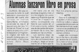 Alumnas lanzaron libro en prosa  [artículo]