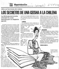 Los secretos de una geisha a la chilena  [artículo]