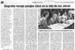 Biografía recoge pasajes clave en la vida de Los Jaivas  [artículo]