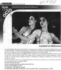 Lemebel en Matucana  [artículo]
