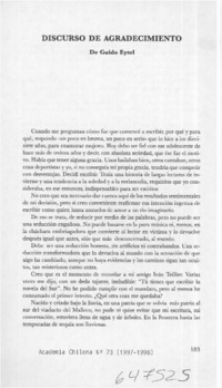 Discurso de agradecimiento de Guido Eytel