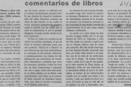 Nunca fui a Tijuana y otros relatos  [artículo] Antonio Rojas Gómez