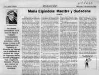 María Espíndola, maestra y ciudadana