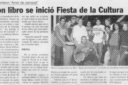 Con libro se inició Fiesta de la Cultura