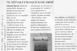 "El niño que enloqueción de amor"  [artículo] Elizabeth Subercaseaux