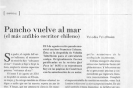 Pancho vuelve al mar  [artículo] Volodia Teitelboim
