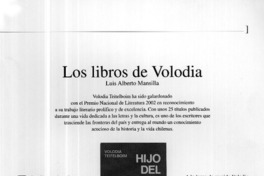 Los libros de Volodia  [artículo] Luis Alberto Mansilla