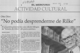 "No podía desprenderme de Rilke"  [artículo] Maureen Lennon Z.