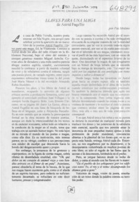 Llaves para una maga de Astrid Fugellie  [artículo] Paz Molina