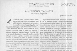 Llaves para una maga de Astrid Fugellie  [artículo] Paz Molina