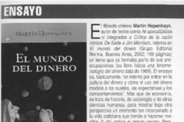 El mundo del dinero  [artículo] Rodrigo Pinto