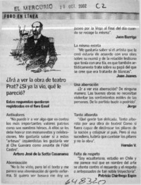 ¿Irá a ver la obra de teatro Prat? ¿si ya la vio, qué le pareció