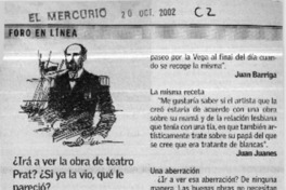 ¿Irá a ver la obra de teatro Prat? ¿si ya la vio, qué le pareció