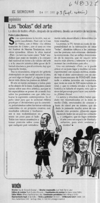 Las "bolas" del arte  [artículo] Pedro Labra Herrera