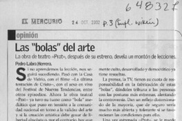 Las "bolas" del arte  [artículo] Pedro Labra Herrera