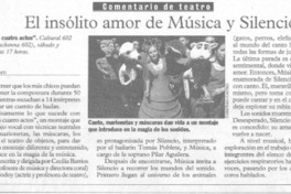 El insólito amor de música y silencio