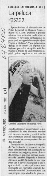 La peluca rosada  [artículo]