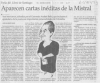 Aparecen cartas inéditas de la Mistral