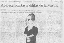 Aparecen cartas inéditas de la Mistral